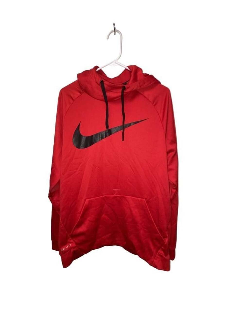 Nike Dri-Fit Hoodie Size L Red Black Swoosh